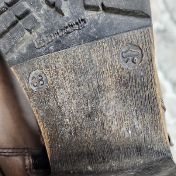 Remonte Leather Riding Boots Taupe Embre Almond Toe Size 38 = 7/7.5 Equestrian - Picture 15 of 16